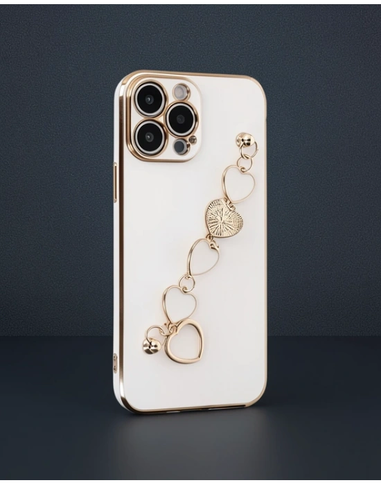 Apple İphone 13 Pro Kılıf Esila Silikon - Beyaz