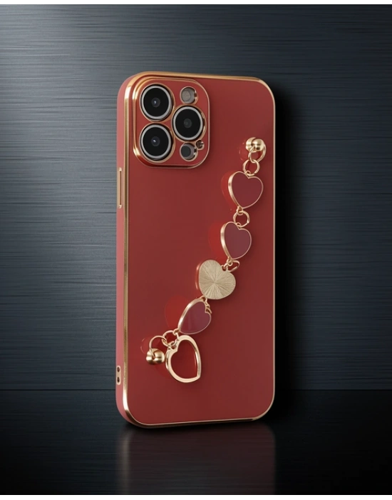 Apple İphone 13 Pro Kılıf Esila Silikon - Kırmızı