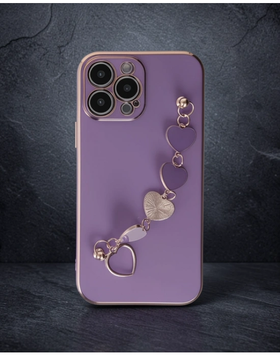 Apple İphone 13 Pro Kılıf Esila Silikon - Mor