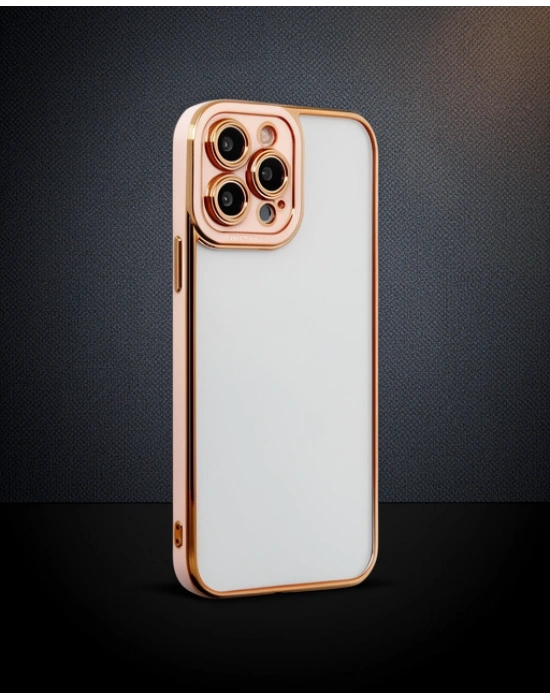 Apple İphone 13 Pro Kılıf Liva Lens Silikon - Rose