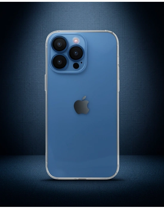 Apple İphone 13 Pro Kılıf Luko Lens Silikon - Sierra Blue