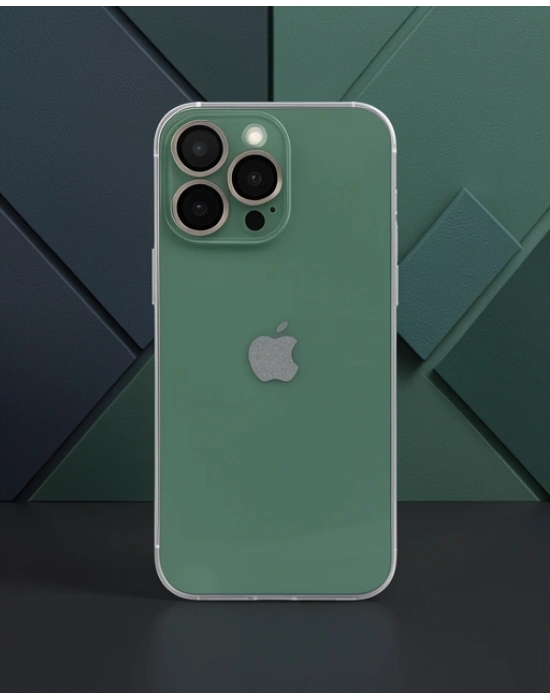 Apple İphone 13 Pro Kılıf Luko Lens Silikon -yeşil