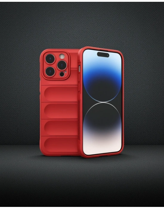 Apple İphone 13 Pro Kılıf Optimum Silikon - Kırmızı