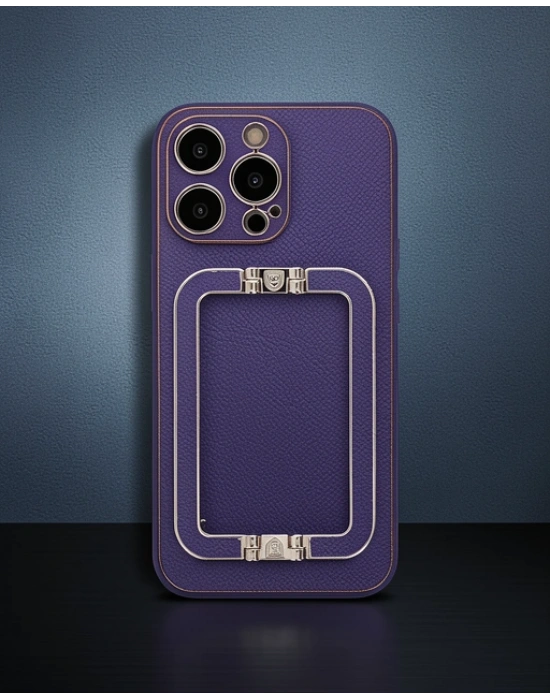 Apple İphone 13 Pro Max Kılıf Coco Elit Kapak - Derin Mor