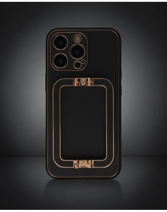 Apple İphone 13 Pro Max Kılıf Coco Elit Kapak - Siyah
