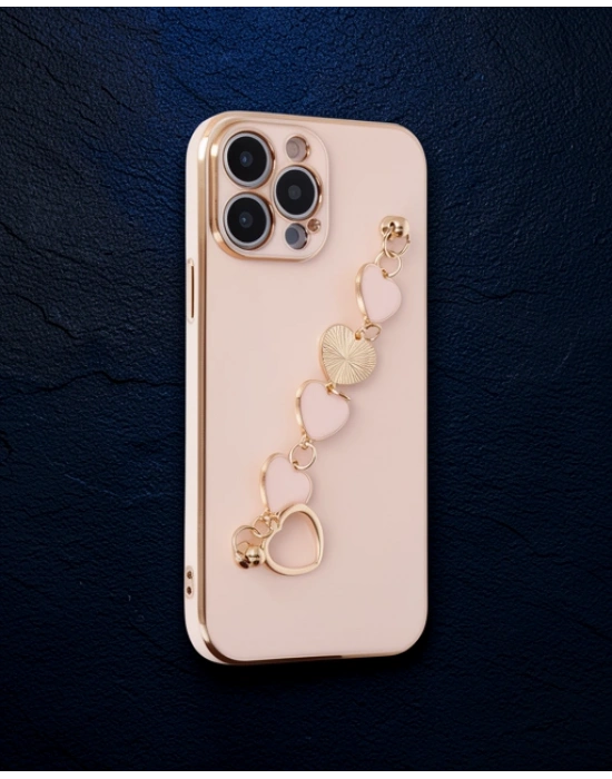 Apple İphone 13 Pro Max Kılıf Esila Silikon - Pudra