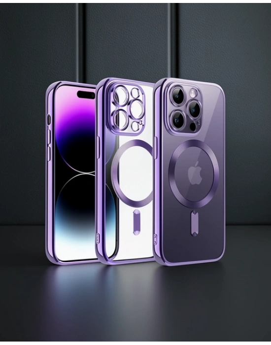 Apple İphone 13 Pro Max Kılıf Kross Magneticsafe Kapak - Mor
