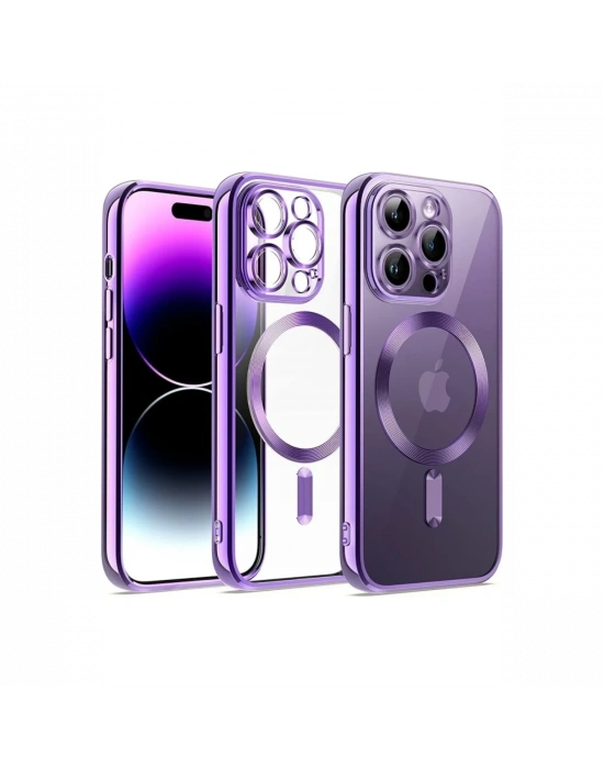 Apple iPhone 13 Pro Max Kılıf Kross Magneticsafe Kapak - Mor