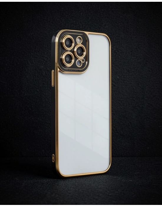 Apple İphone 13 Pro Max Kılıf Liva Lens Silikon - Siyah