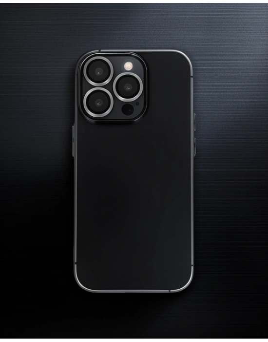 Apple İphone 13 Pro Max Kılıf Luko Lens Silikon - Siyah