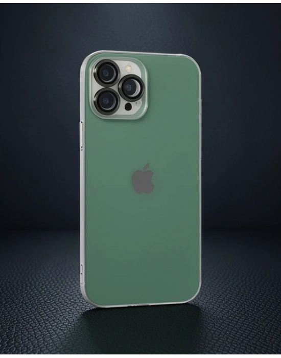 Apple İphone 13 Pro Max Kılıf Luko Lens Silikon - Yeşil