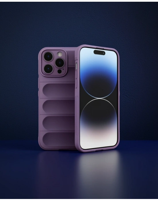 Apple İphone 13 Pro Max Kılıf Optimum Silikon - Mor