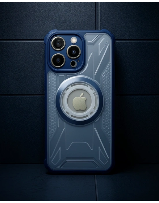 Apple İphone 13 Pro Max Kılıf Prag Magneticsafe Kapak - Lacivert