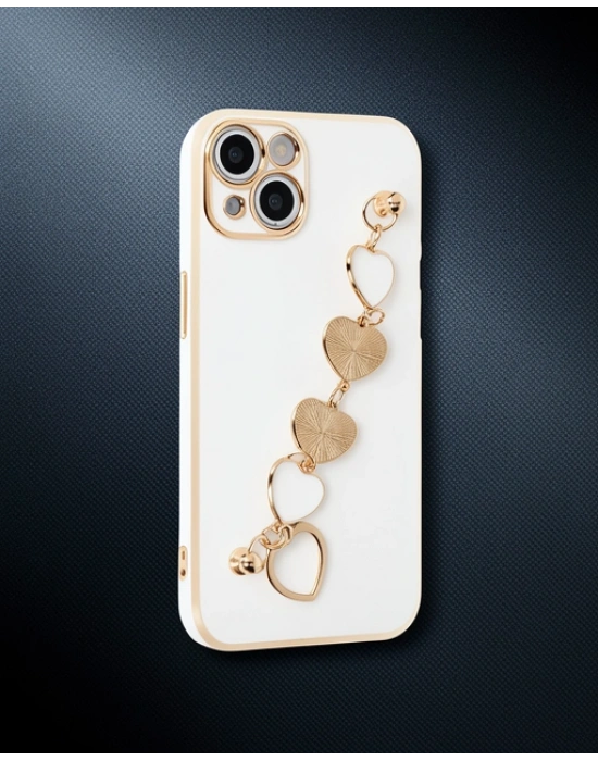 Apple İphone 14 Kılıf Esila Silikon - Beyaz