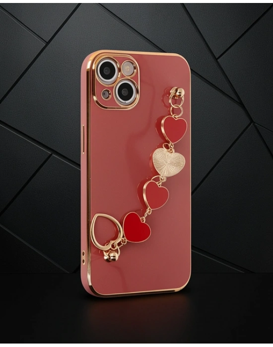 Apple İphone 14 Kılıf Esila Silikon - Kırmızı