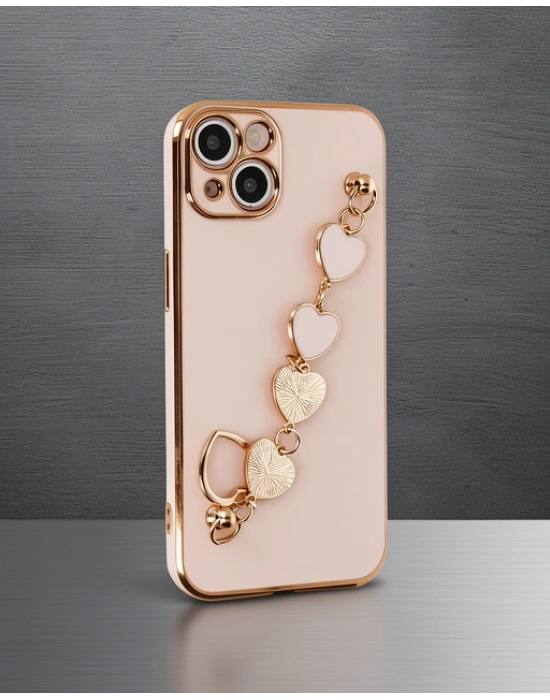 Apple İphone 14 Kılıf Esila Silikon - Pudra
