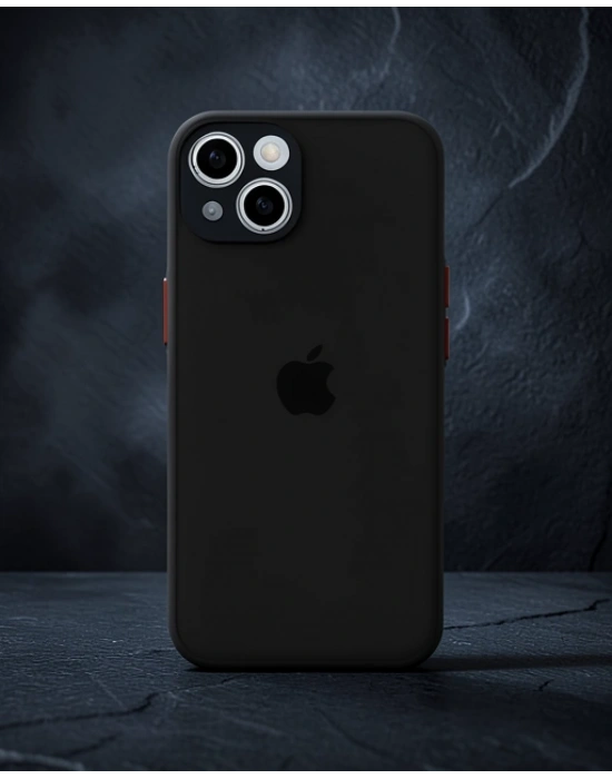 Apple İphone 14 Kılıf Montreal Silikon Kapak - Siyah