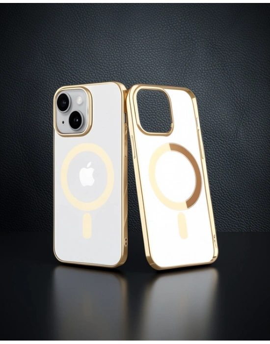 Apple İphone 14 Plus Kılıf Element Magneticsafe Sert Kapak - Gold