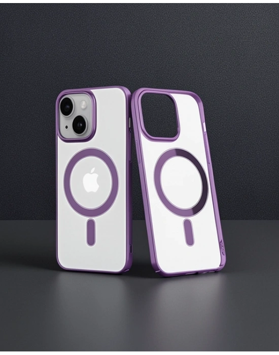 Apple İphone 14 Plus Kılıf Element Magneticsafe Sert Kapak - Mor
