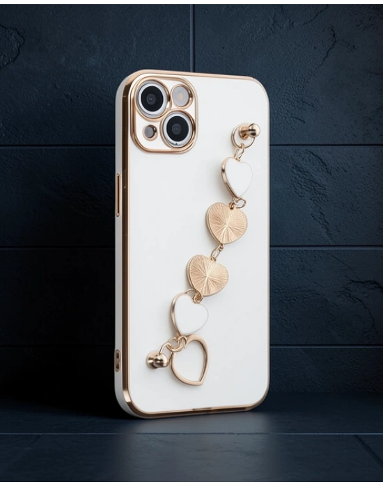 Apple İphone 14 Plus Kılıf Esila Silikon - Beyaz