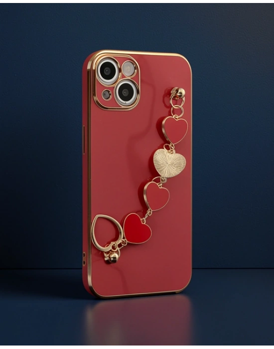 Apple İphone 14 Plus Kılıf Esila Silikon - Kırmızı
