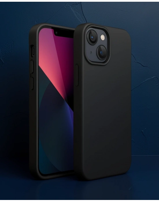 Apple İphone 14 Plus Kılıf First Silikon - Siyah