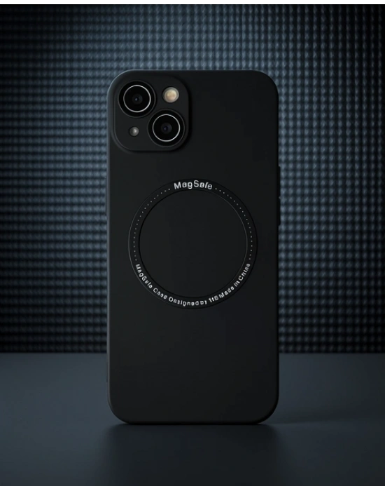 Apple İphone 14 Plus Kılıf Jack Magneticsafe Lens Silikon - Siyah
