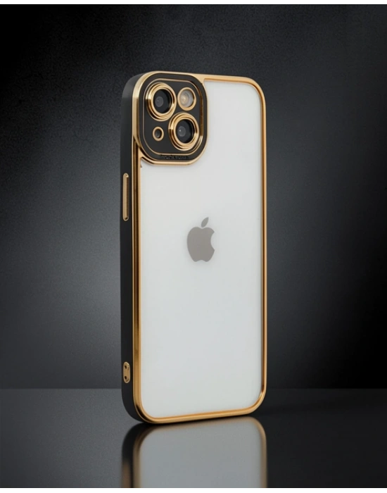 Apple İphone 14 Plus Kılıf Liva Lens Silikon - Siyah