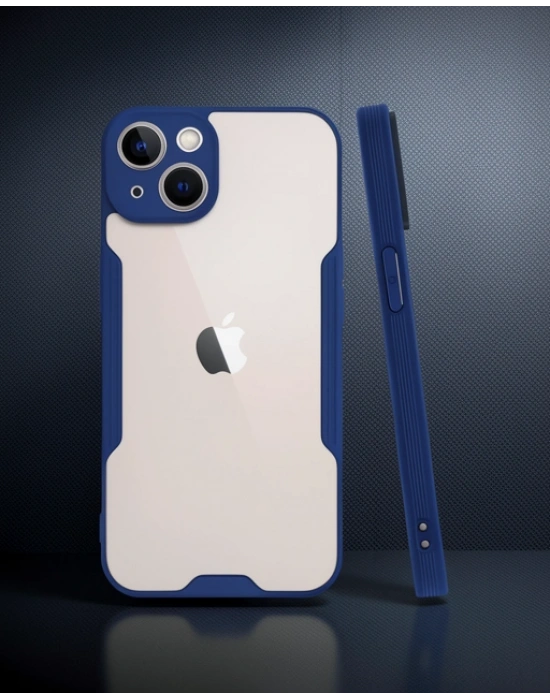 Apple İphone 14 Plus Kılıf Platin Silikon - Lacivert