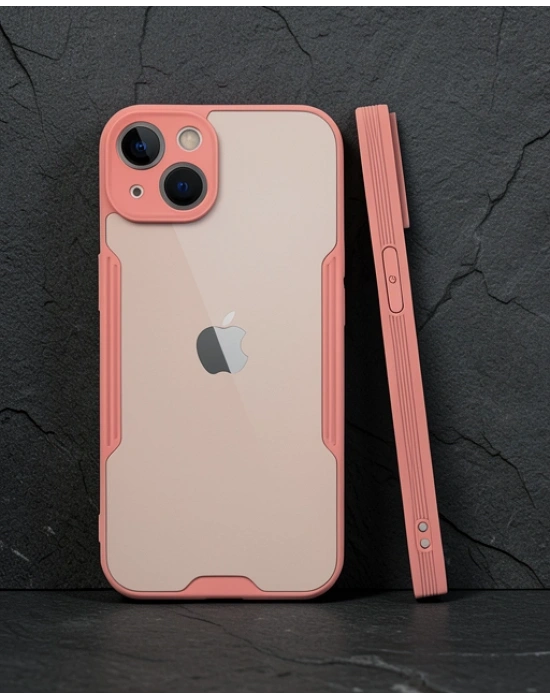 Apple İphone 14 Plus Kılıf Platin Silikon - Pembe