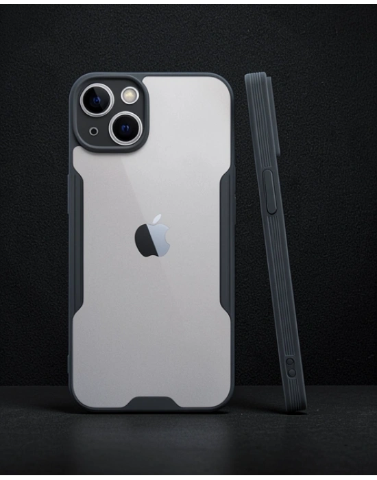 Apple İphone 14 Plus Kılıf Platin Silikon - Siyah