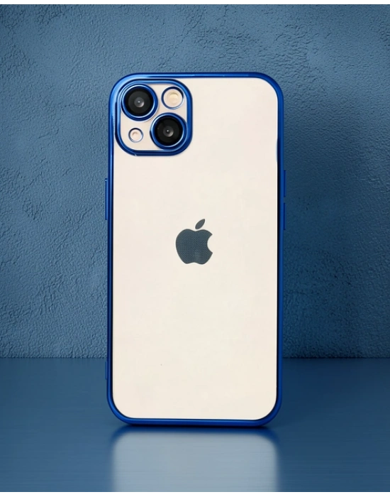 Apple İphone 14 Plus Kılıf Razer Lensli Silikon - Açık Mavi