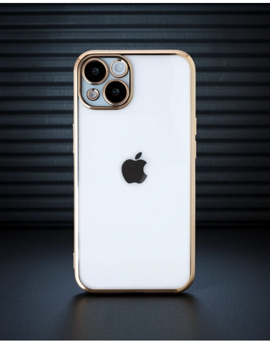 Apple İphone 14 Plus Kılıf Razer Lensli Silikon - Gold