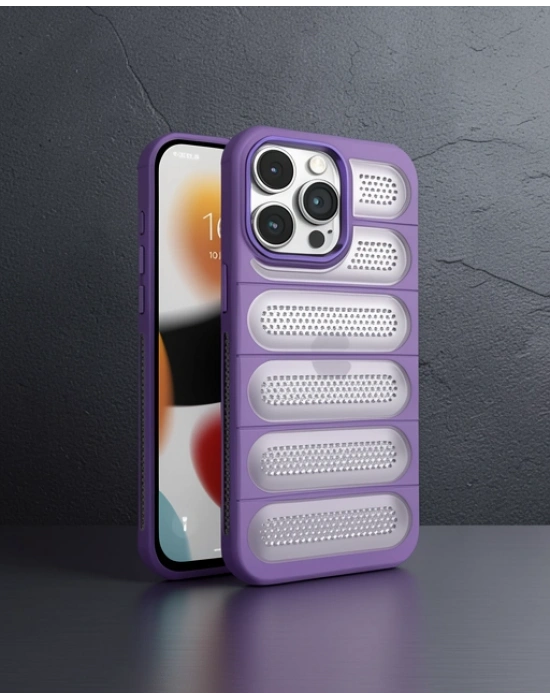 Apple İphone 14 Pro Kılıf Airmax Silikon Kapak - Derin Mor