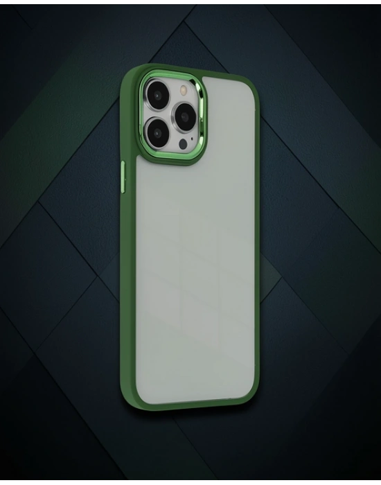 Apple İphone 14 Pro Kılıf Dora Kapak - Haki Yeşil