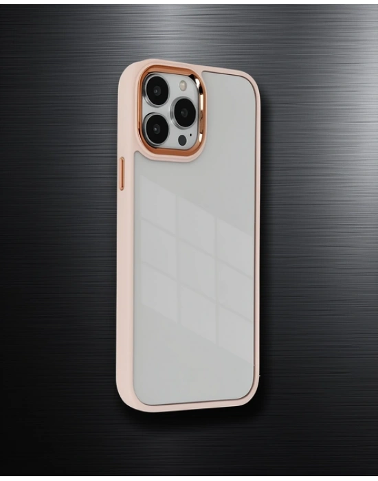 Apple İphone 14 Pro Kılıf Dora Kapak - Pudra