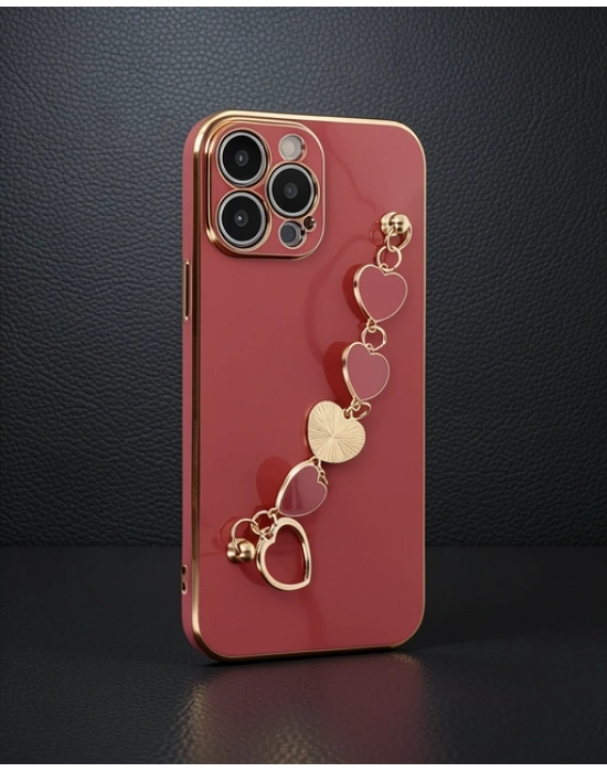 Apple İphone 14 Pro Kılıf Esila Silikon - Kırmızı