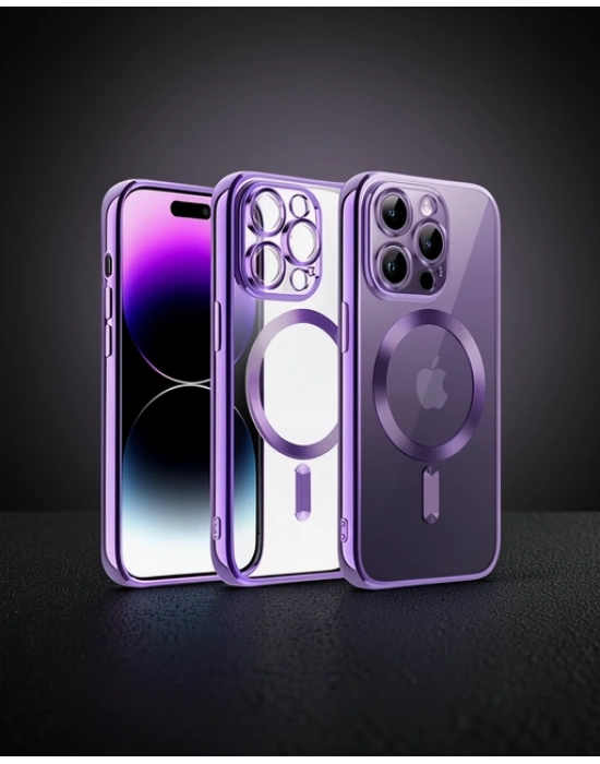 Apple İphone 14 Pro Kılıf Kross Magneticsafe Kapak - Mor