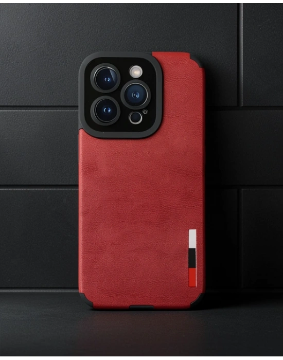 Apple İphone 14 Pro Kılıf Loop Deri Silikon - Kırmızı