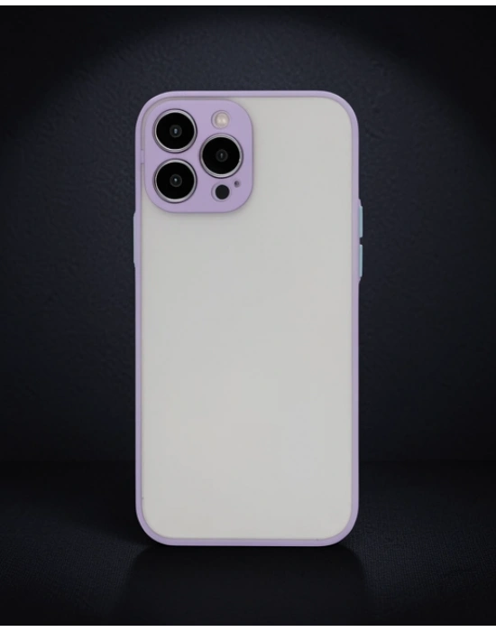 Apple İphone 14 Pro Kılıf Montreal Silikon Kapak - Mor