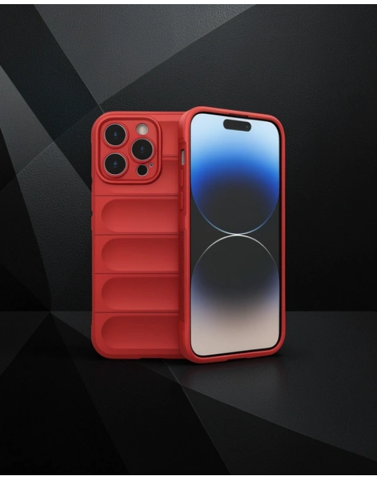 Apple İphone 14 Pro Kılıf Optimum Silikon - Kırmızı