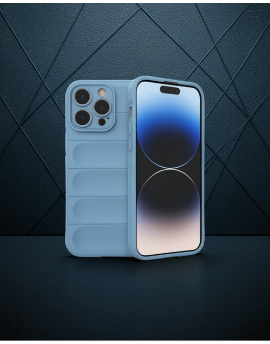 Apple İphone 14 Pro Kılıf Optimum Silikon - Sky Blue