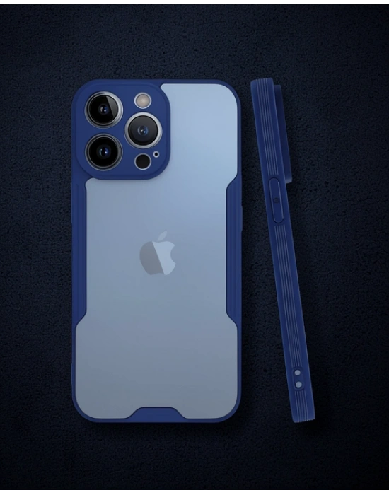 Apple İphone 14 Pro Kılıf Platin Silikon - Lacivert