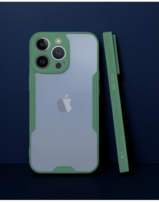 Apple İphone 14 Pro Kılıf Platin Silikon - Yeşil
