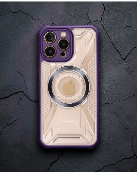 Apple İphone 14 Pro Kılıf Prag Magneticsafe Kapak - Derin Mor