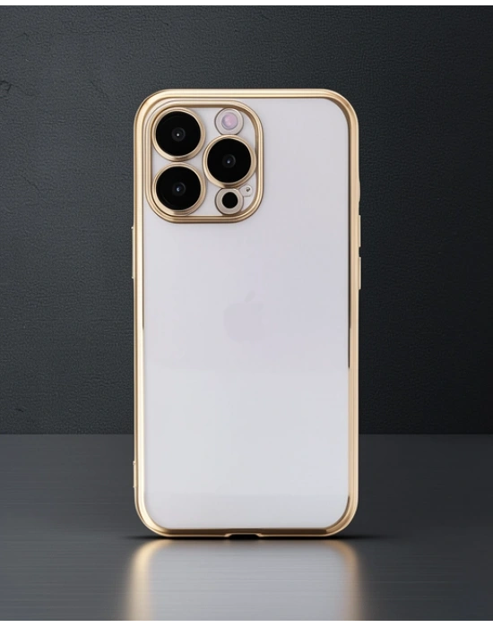 Apple İphone 14 Pro Kılıf Razer Lensli Silikon - Gold