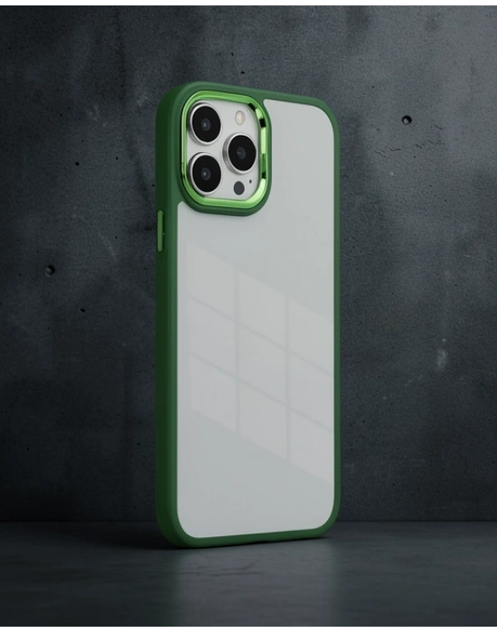 Apple İphone 14 Pro Max Kılıf Dora Kapak - Haki Yeşil
