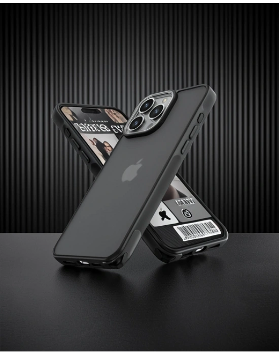 Apple İphone 14 Pro Max Kılıf Elegant Kapak - Siyah
