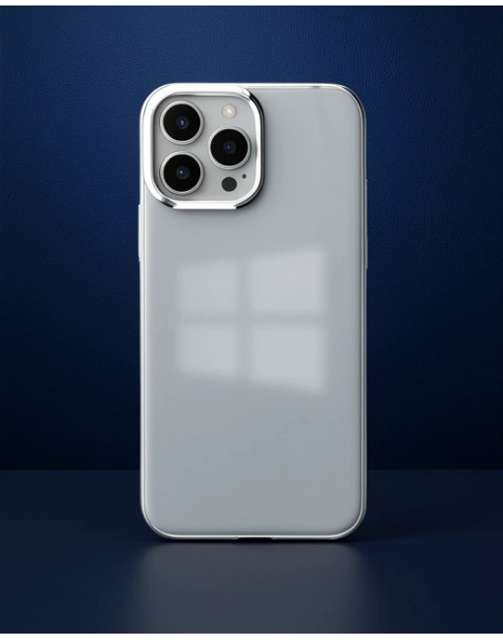 Apple İphone 14 Pro Max Kılıf Element Silikon - Gümüş