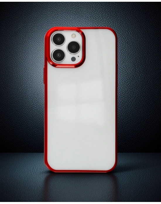Apple İphone 14 Pro Max Kılıf Element Silikon - Kırmızı